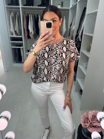 Avanie Supersoft Snake Print Top