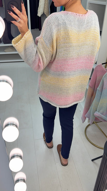 Kathie Ombre Dipped Hem Knit Jumper