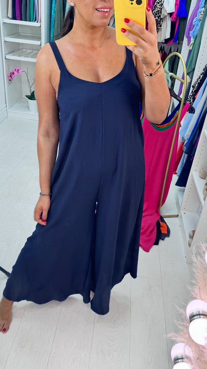 Zendaya Plain Wide Leg Jumpsuit