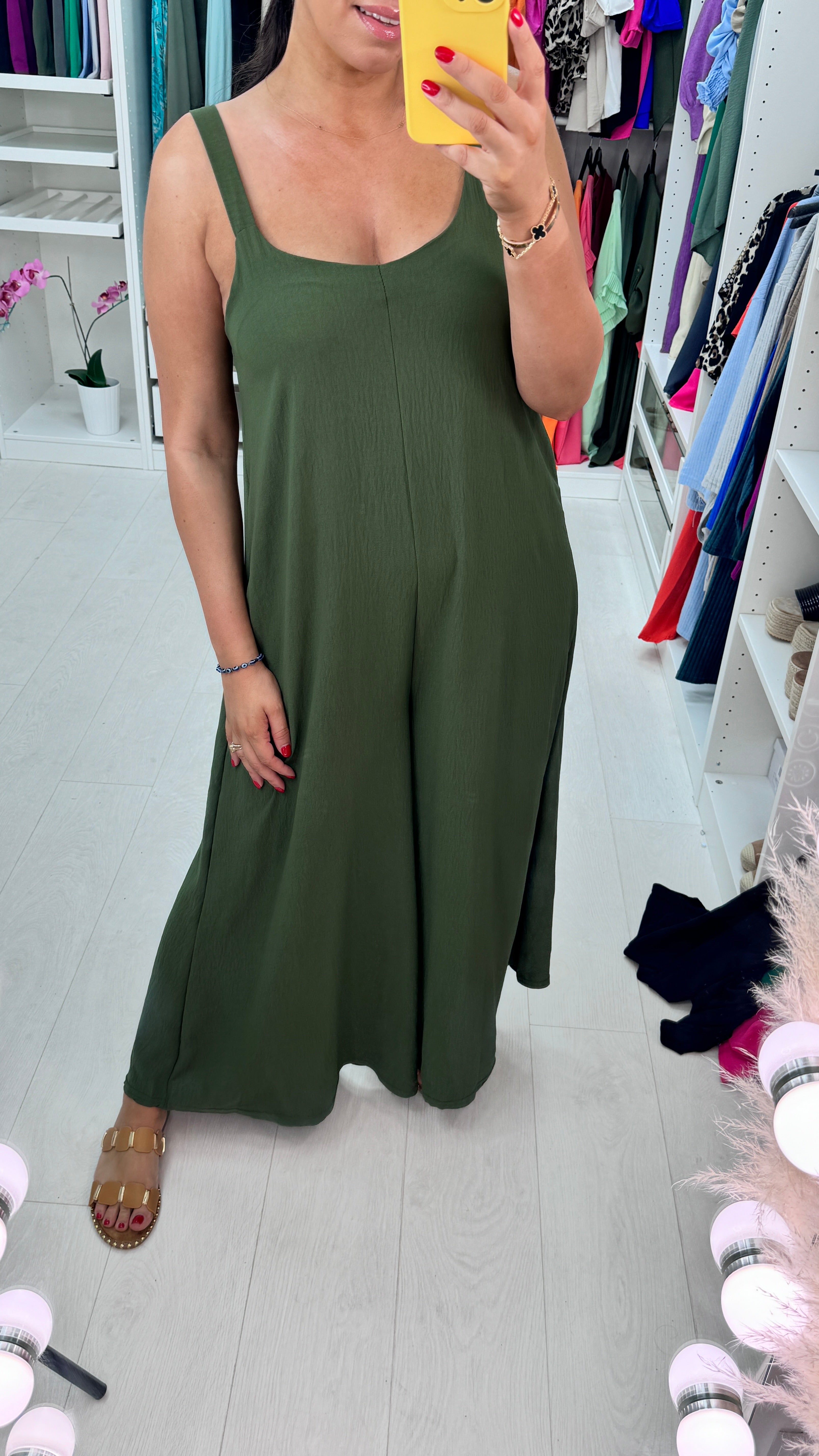 Zendaya Plain Wide Leg Jumpsuit