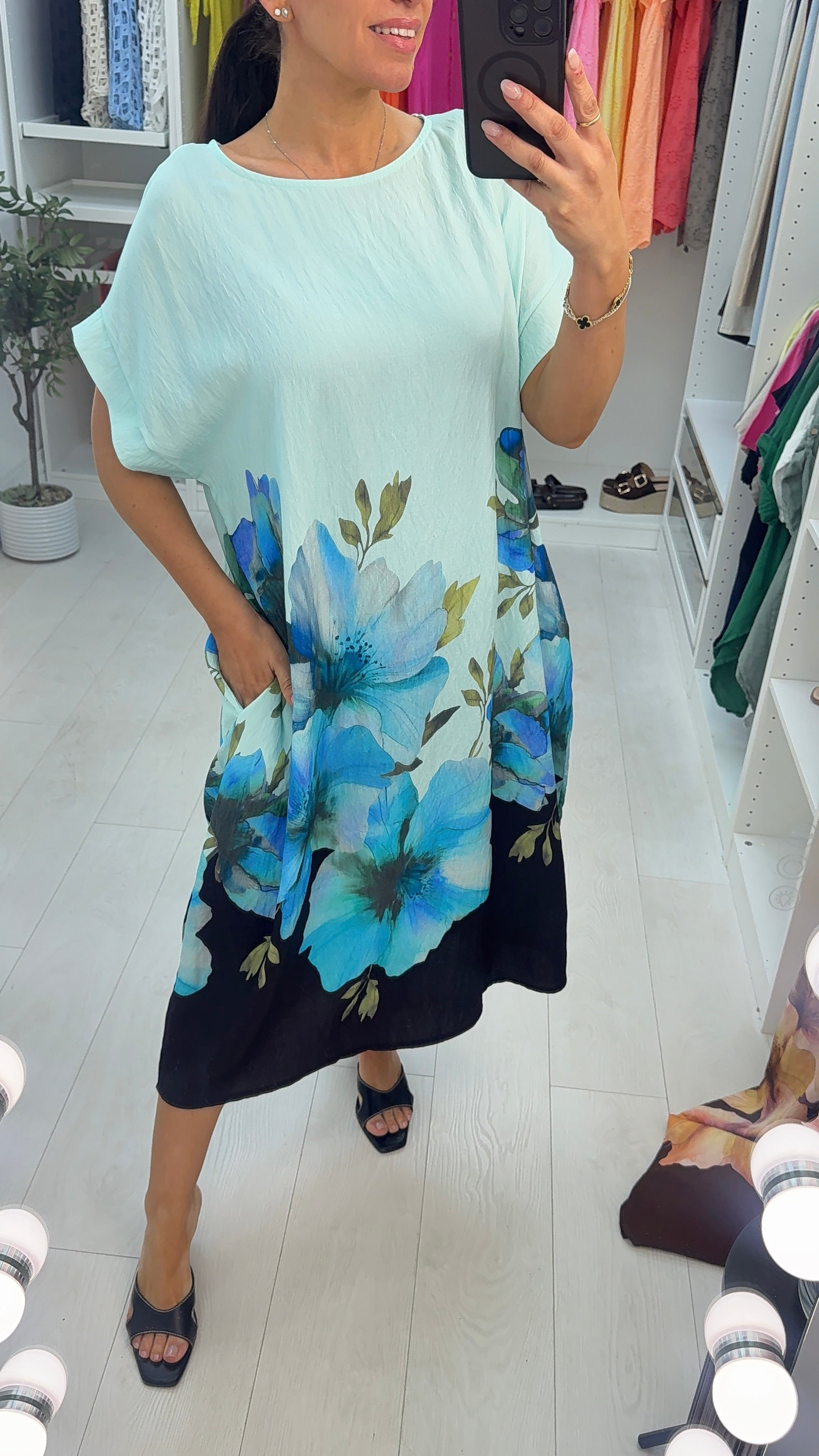 Quincie Floral Print Loose Fit Dress