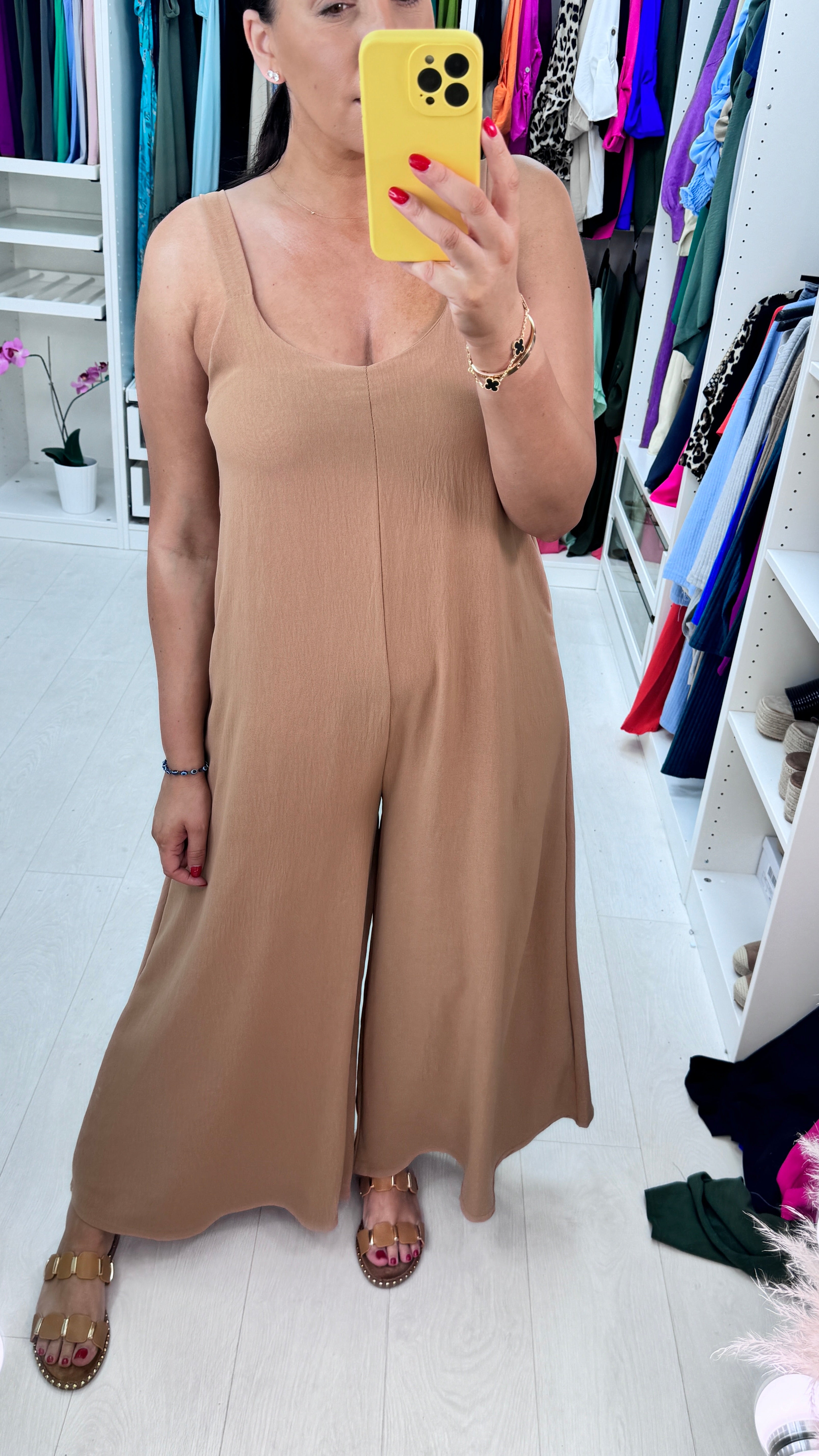 Zendaya Plain Wide Leg Jumpsuit