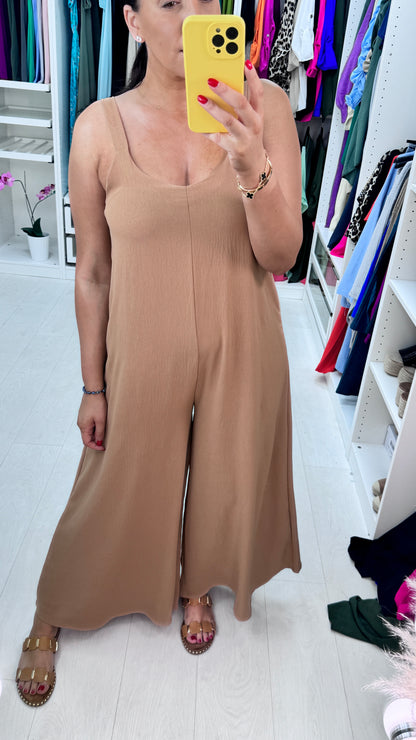 Zendaya Plain Wide Leg Jumpsuit