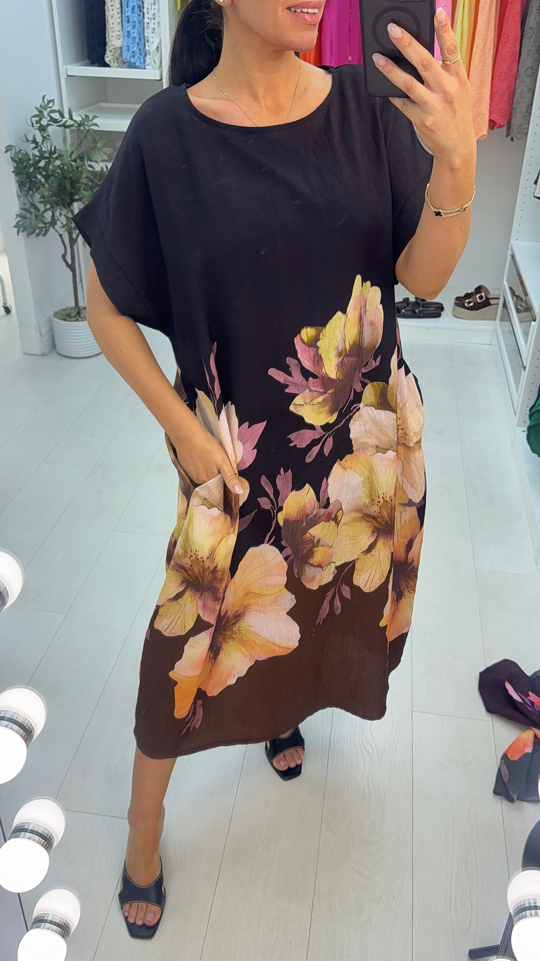 Quincie Floral Print Loose Fit Dress