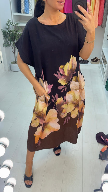 Quincie Floral Print Loose Fit Dress