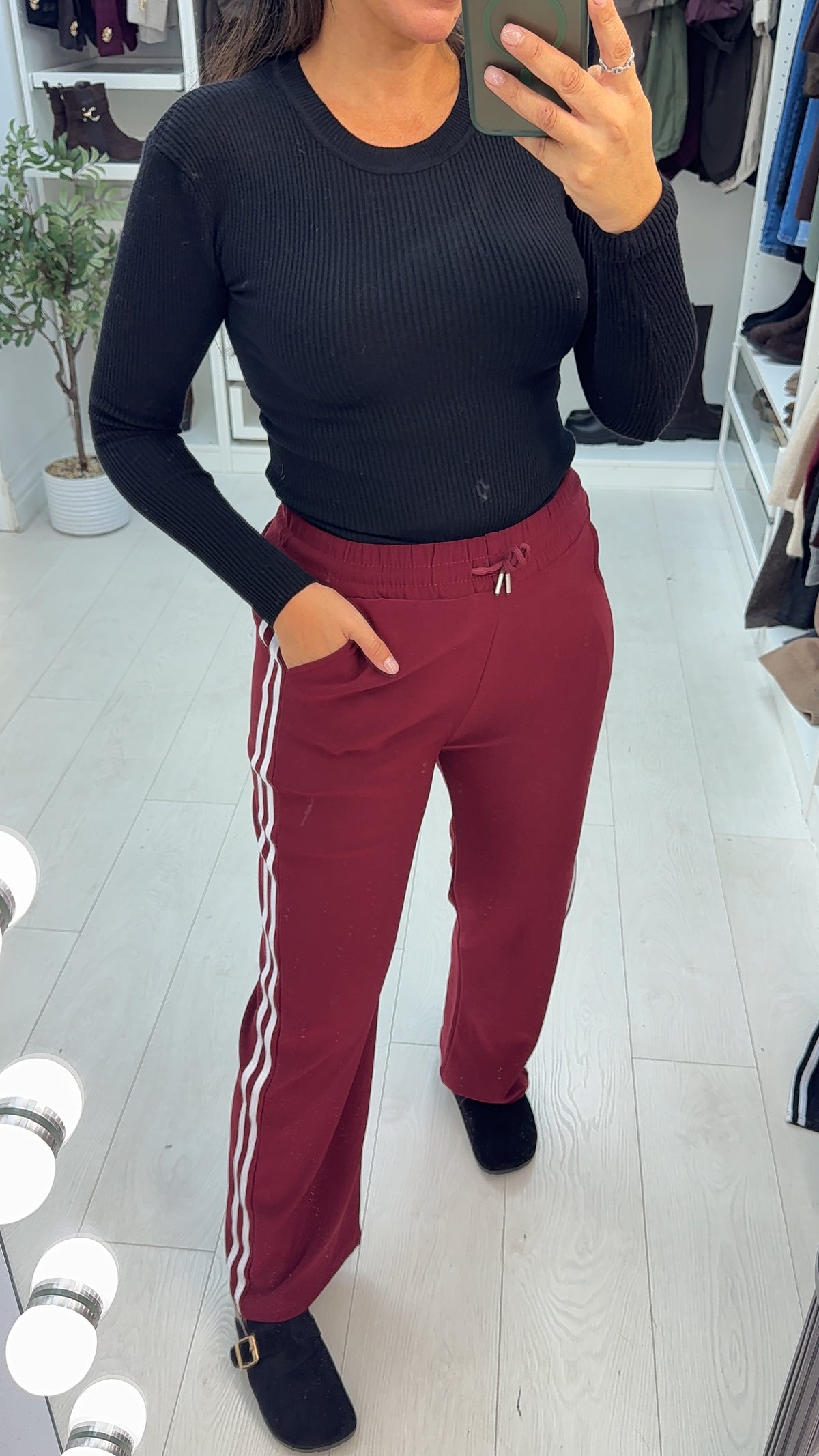 Belle Plain Side Striped Detailed Joggers