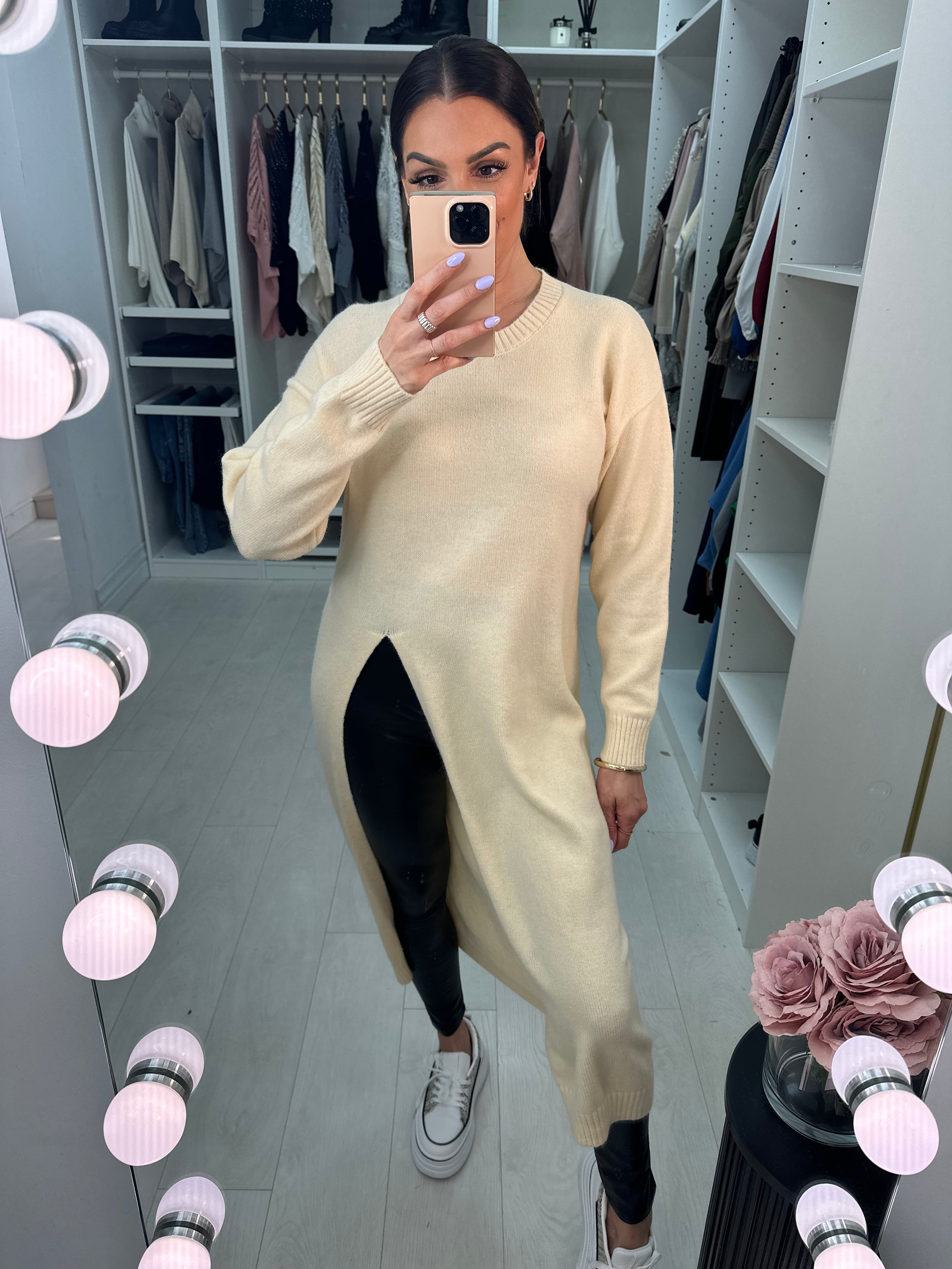 Jimena Longline Side Split Knitted Jumper