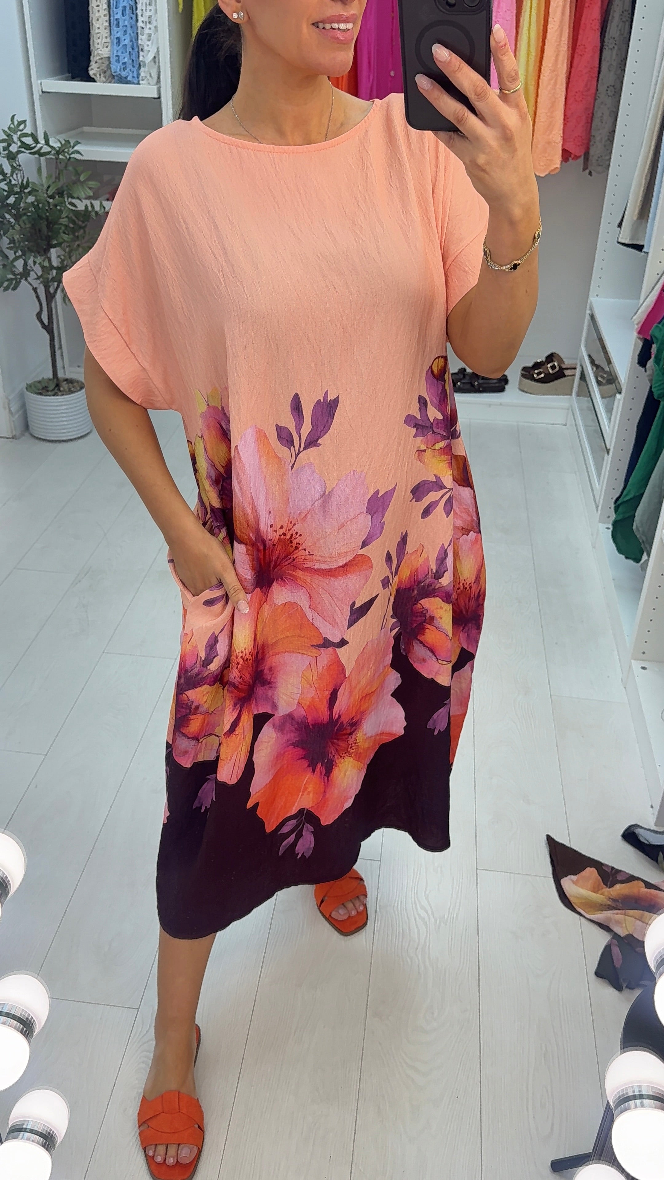 Quincie Floral Print Loose Fit Dress