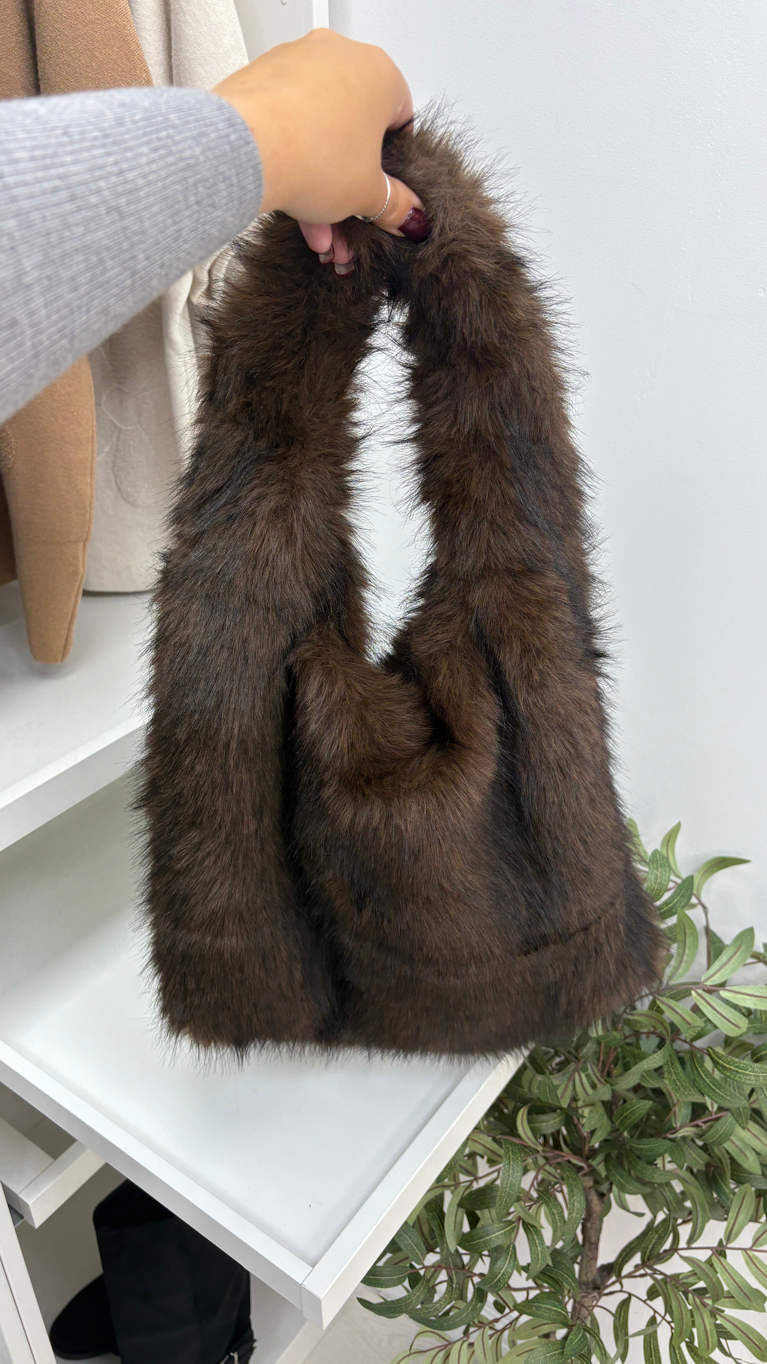 Sally Faux Fur Shoulder Bag