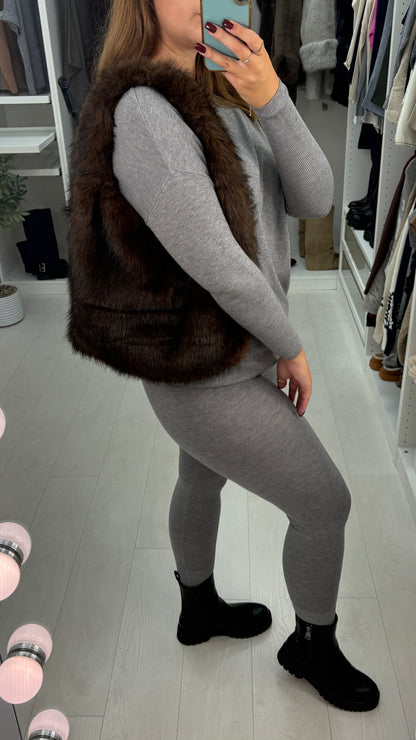 Sally Faux Fur Shoulder Bag