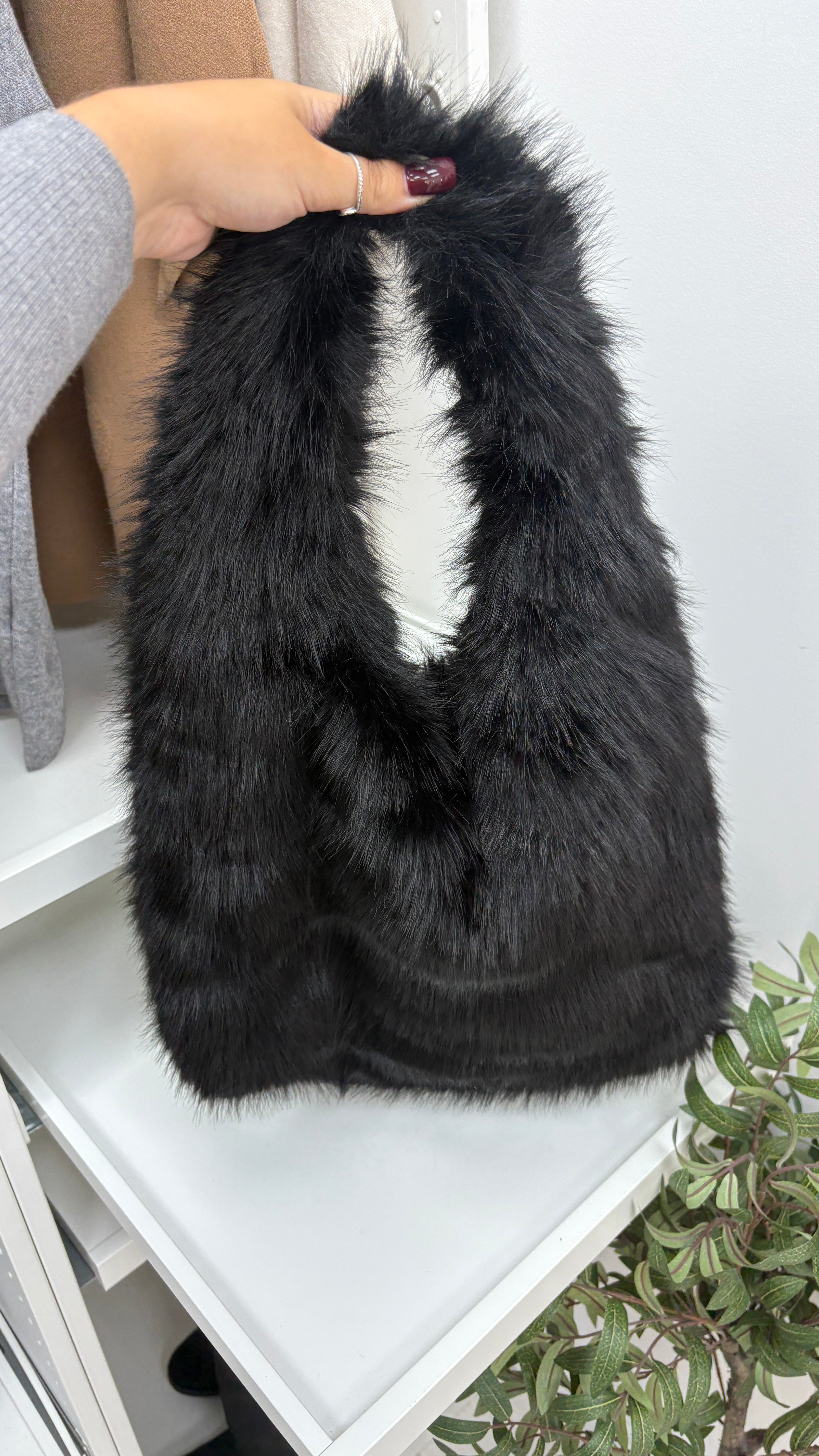 Sally Faux Fur Shoulder Bag