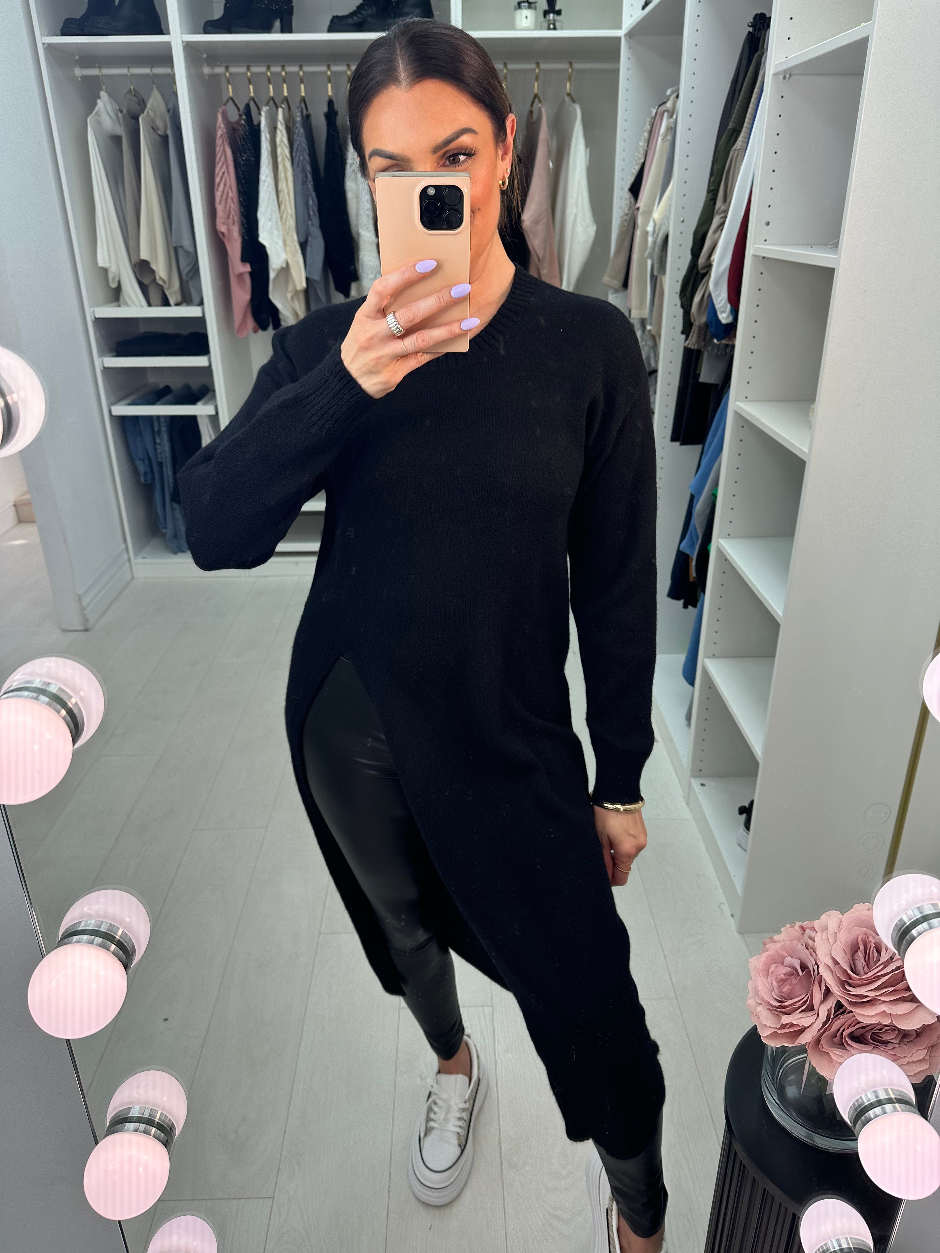 Jimena Longline Side Split Knitted Jumper