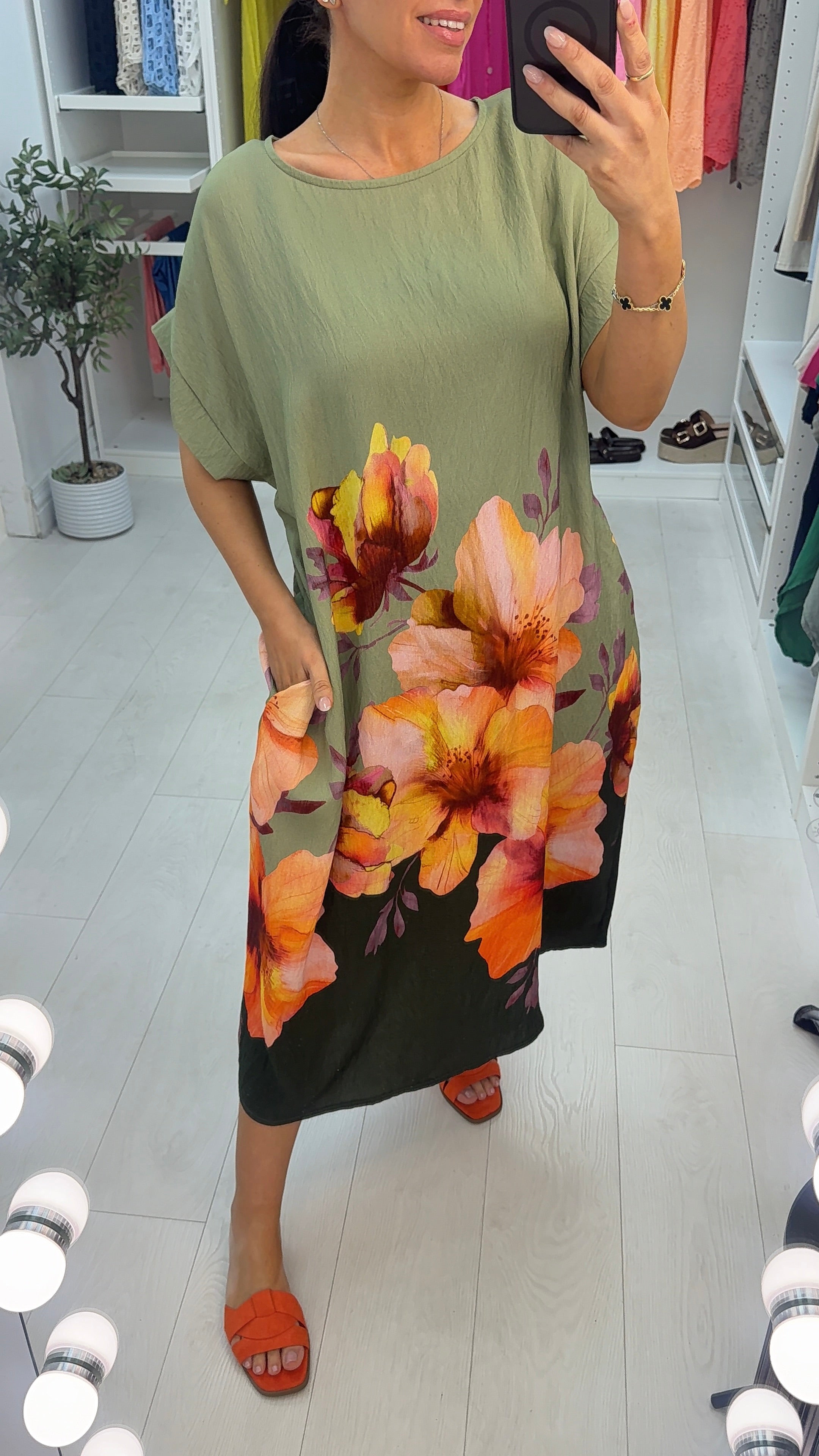 Quincie Floral Print Loose Fit Dress