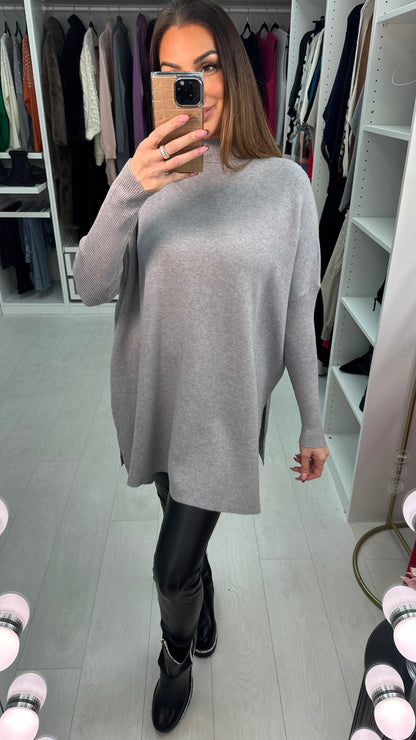 Micaela Crochet Shoulder Detail Loose Fit Knit Jumper