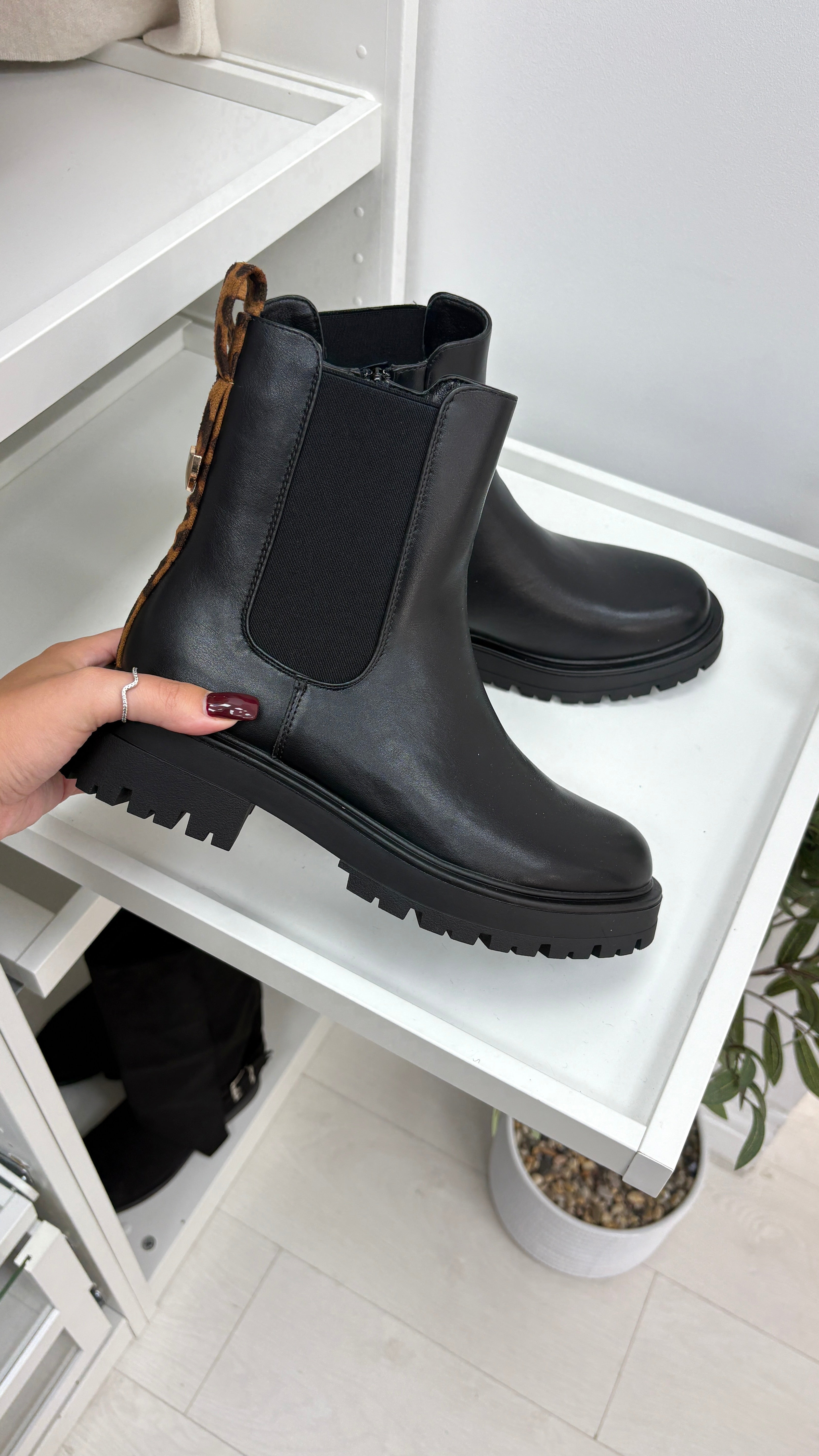 Harlow Faux Leather Chelsea Boots