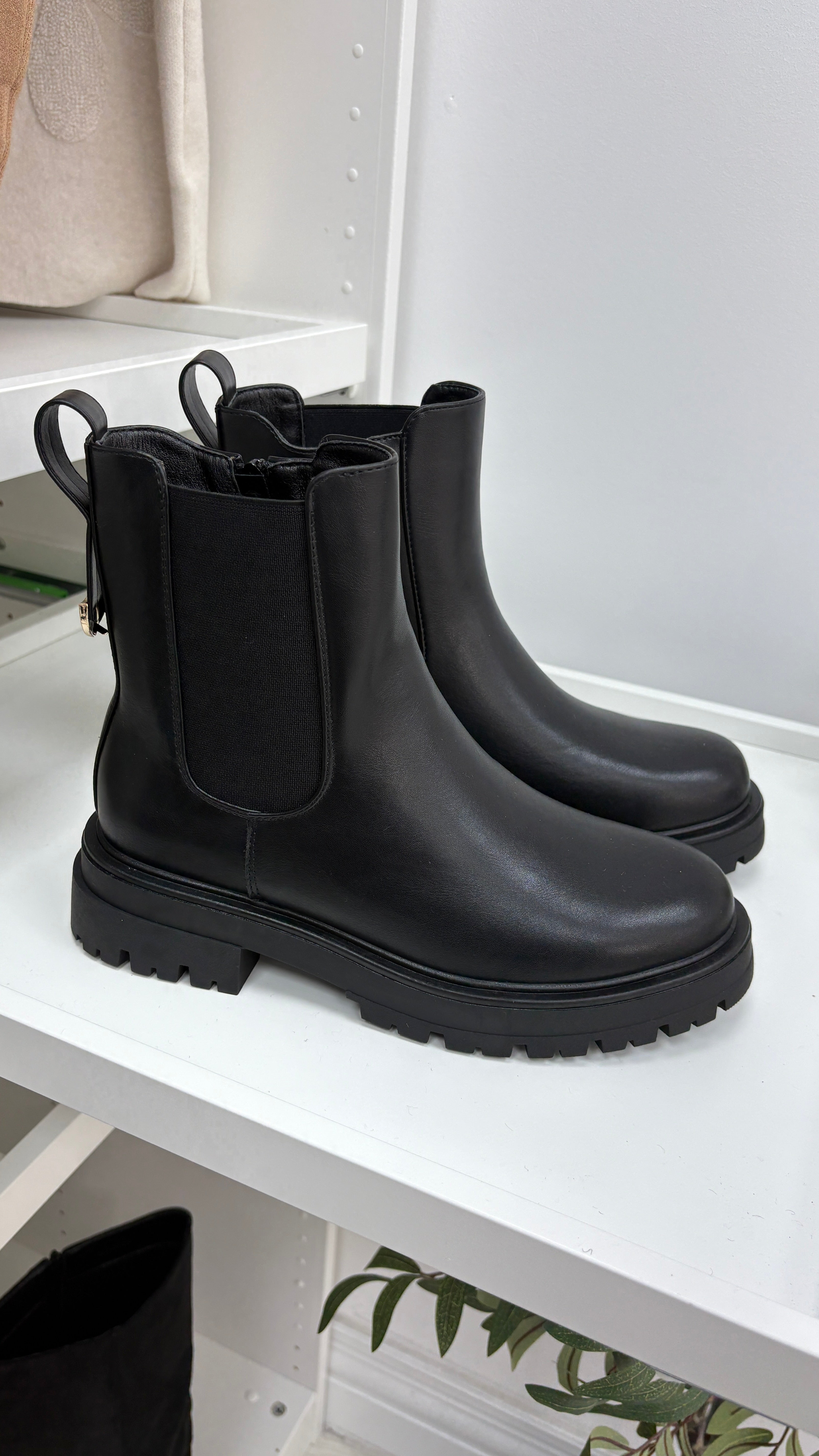 Harlow Faux Leather Chelsea Boots