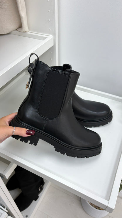 Harlow Faux Leather Chelsea Boots