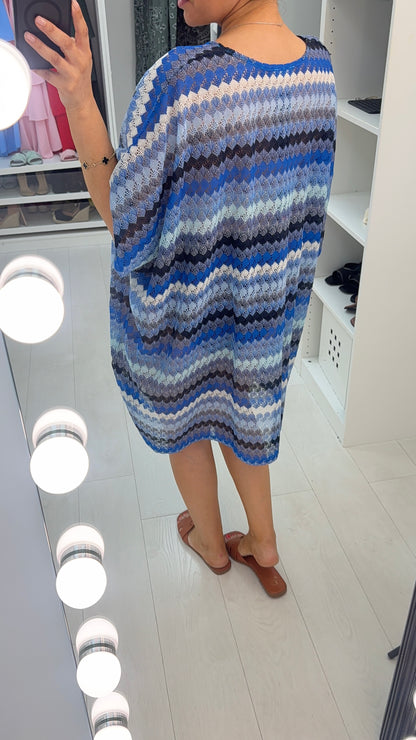 Talise V Neck Loose Fit Crochet Dress