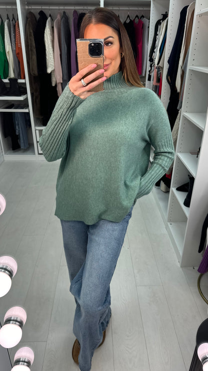Barrie Plain High Neck Super Soft Knit Jumper