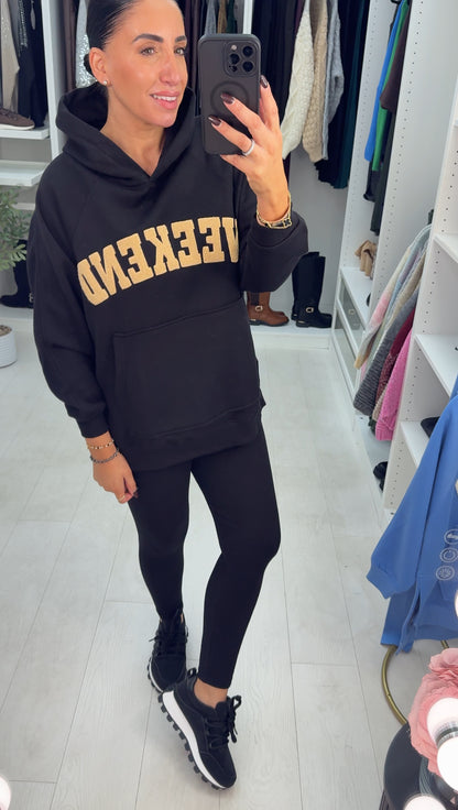 Alisa Boucle 'Weekend' Slogan Co-Ord Set