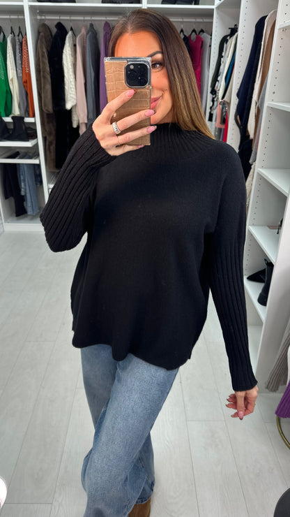Barrie Plain High Neck Super Soft Knit Jumper