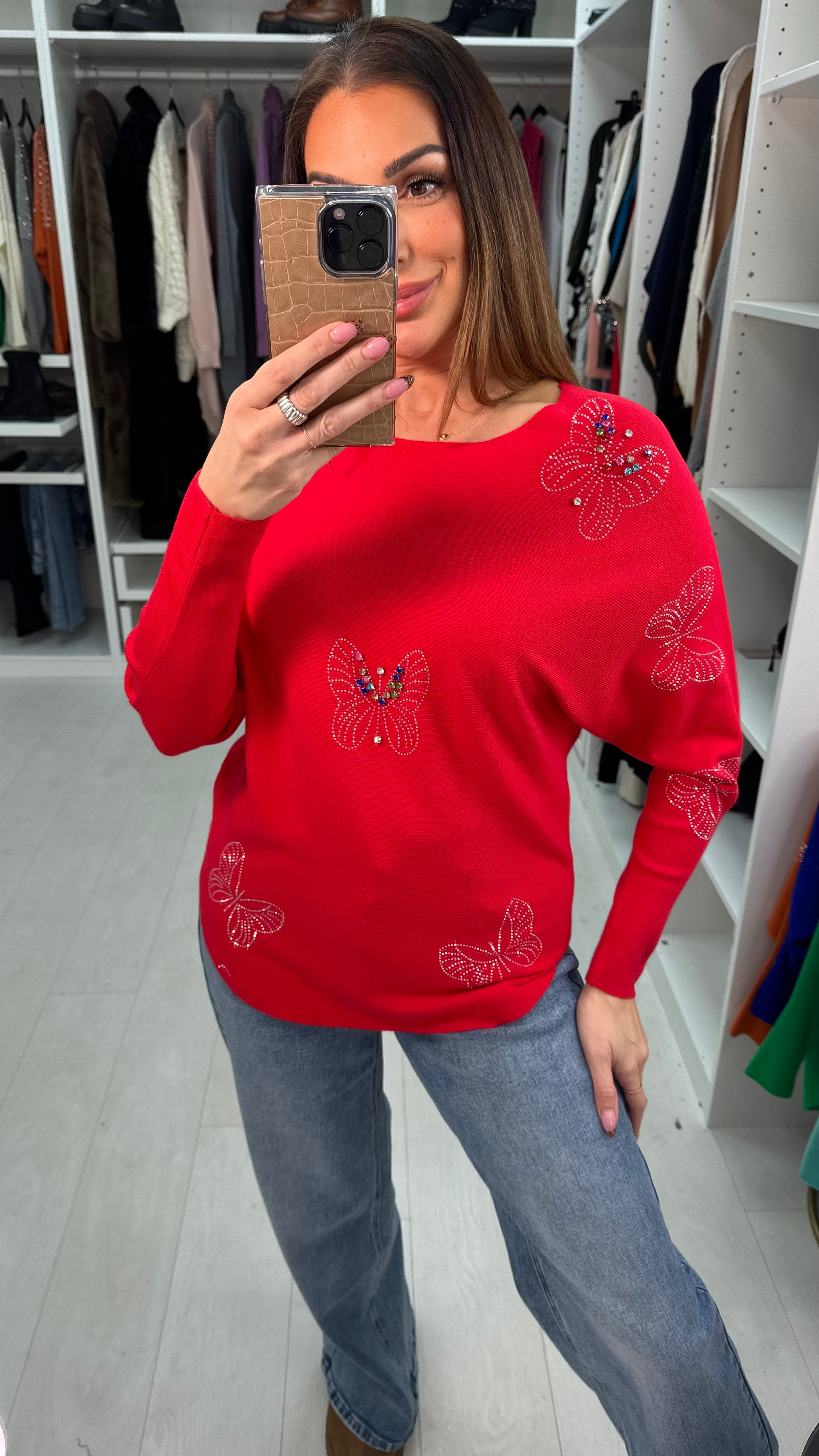 Soulla Embellished  Butterfly Detail Jumper