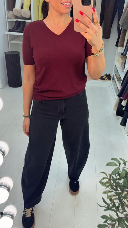 Evianna Plain Short Sleeve Jumper