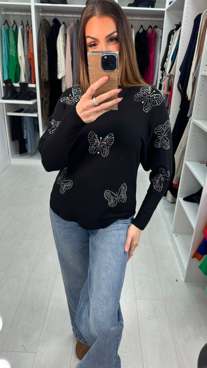 Soulla Embellished  Butterfly Detail Jumper