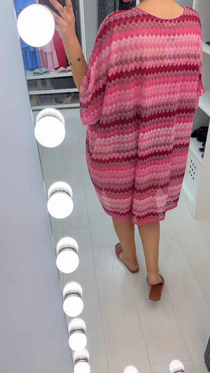 Talise V Neck Loose Fit Crochet Dress