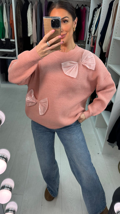 Marion Plain Bow Detail Knit Jumper