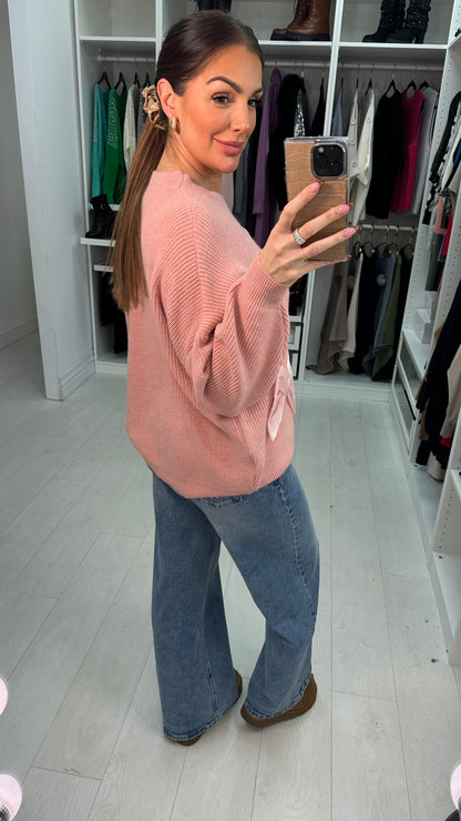 Marion Plain Bow Detail Knit Jumper