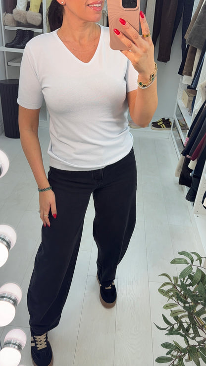 Evianna Plain Short Sleeve Jumper