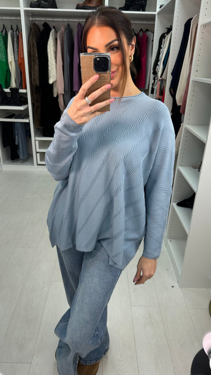 Parvin Textured Loose Fit Knit Jumper