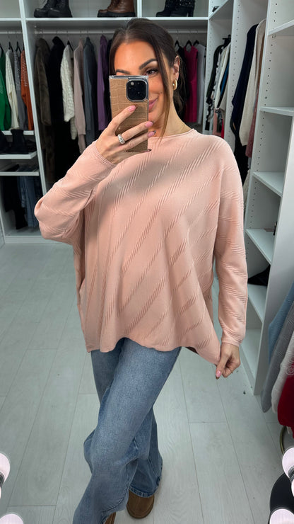 Parvin Textured Loose Fit Knit Jumper