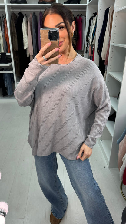 Parvin Textured Loose Fit Knit Jumper