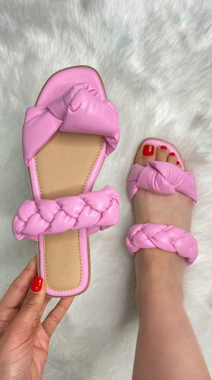 Amaris Plait Detail Slip On Sandal
