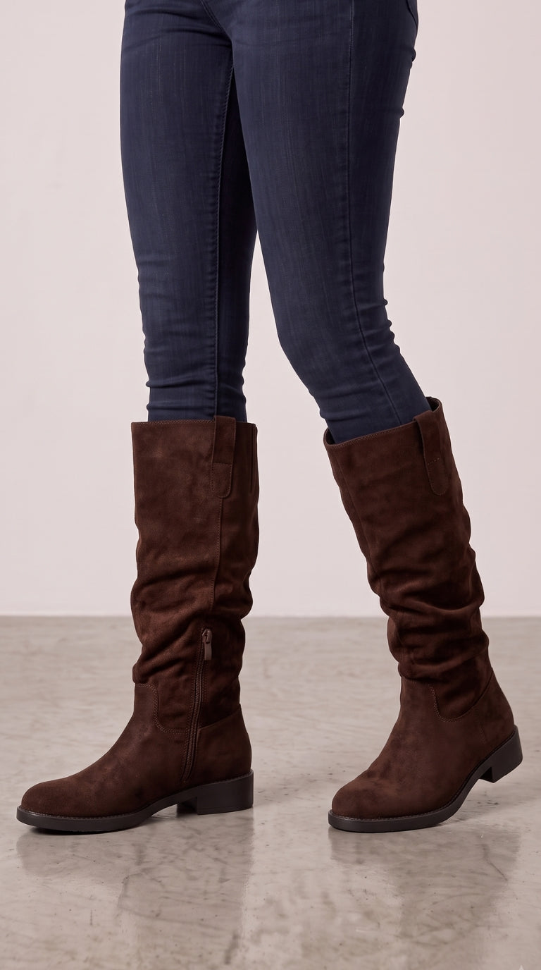 Jackie Faux Suede Knee High Boot