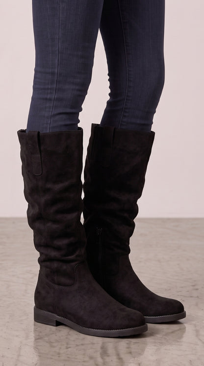 Jackie Faux Suede Knee High Boot