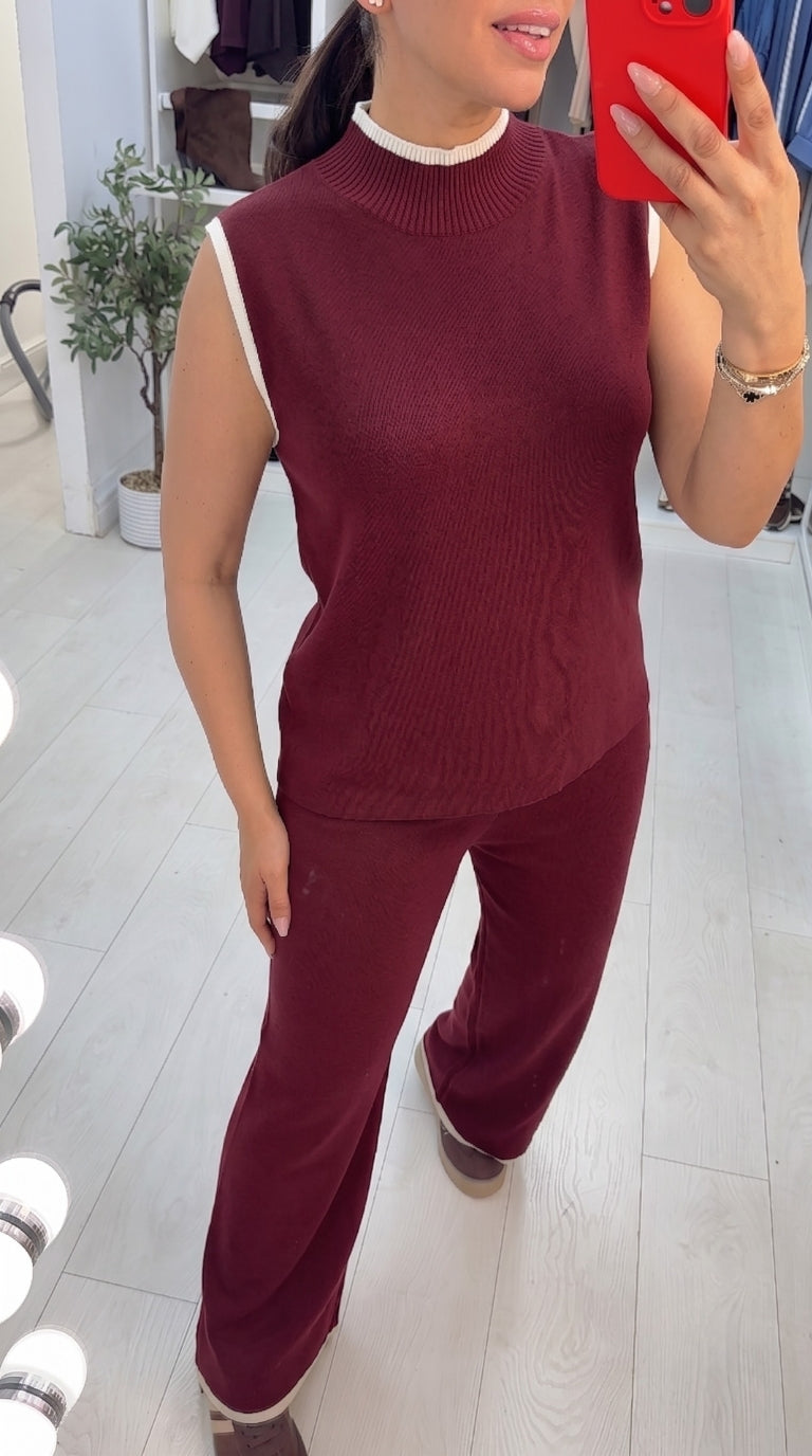 Raina Sleeveless Knitted Loungewear Co-Ord Set
