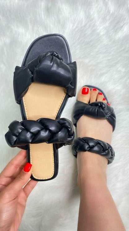 Amaris Plait Detail Slip On Sandal
