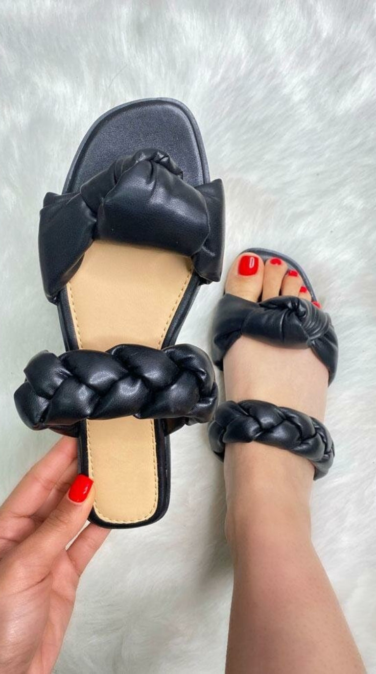 Amaris Plait Detail Slip On Sandal