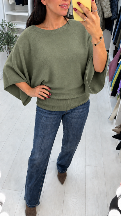 Jennay Plain Batwing Jumper