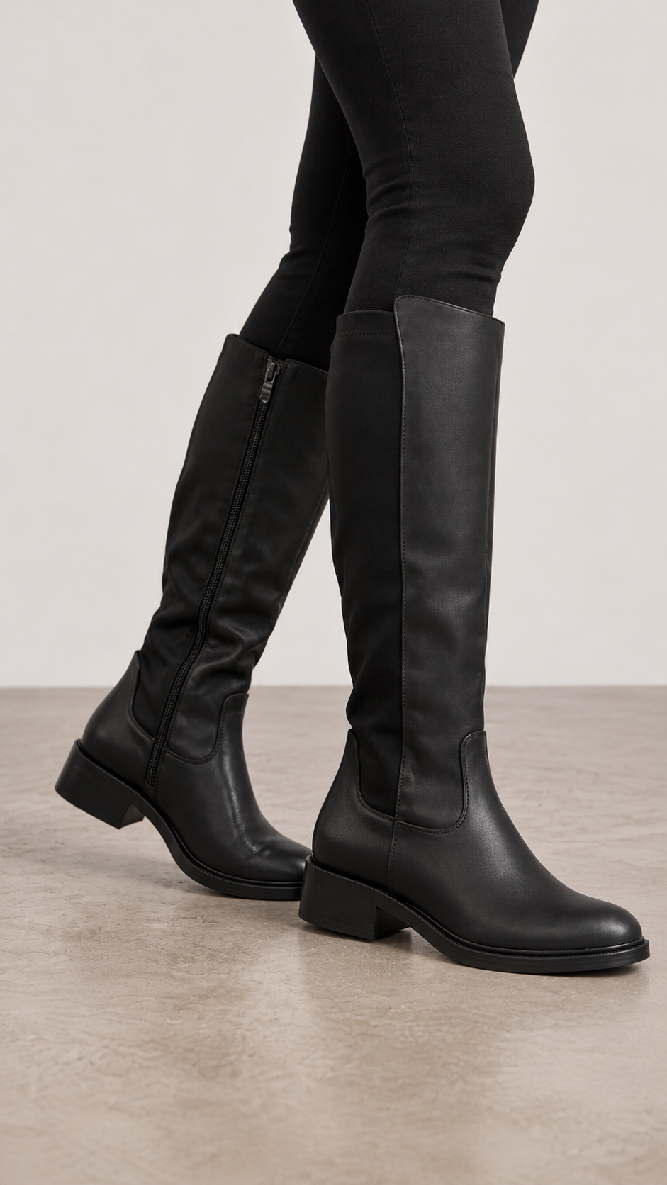 Isena Faux Leather Knee High Boots