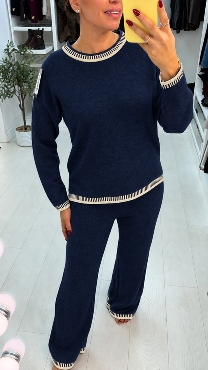 Tansy Contrast Trim Detail Loungewear Set