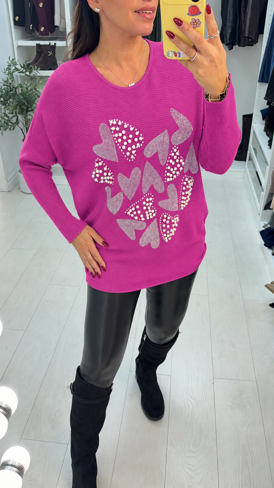 Herley Embellished Heart Detailed Jumper