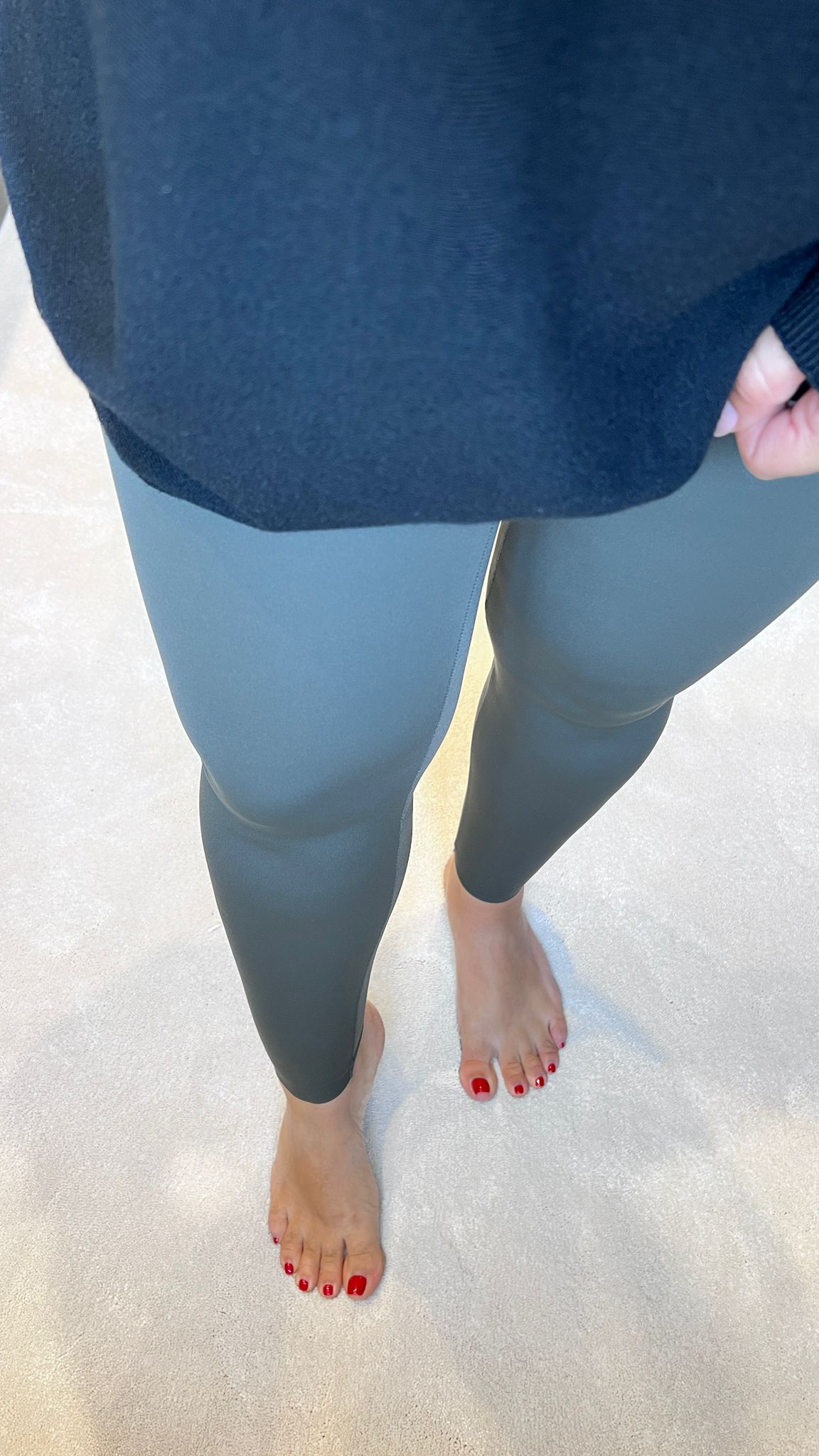 Avalee Khaki Plain Soft Stretch Leggings