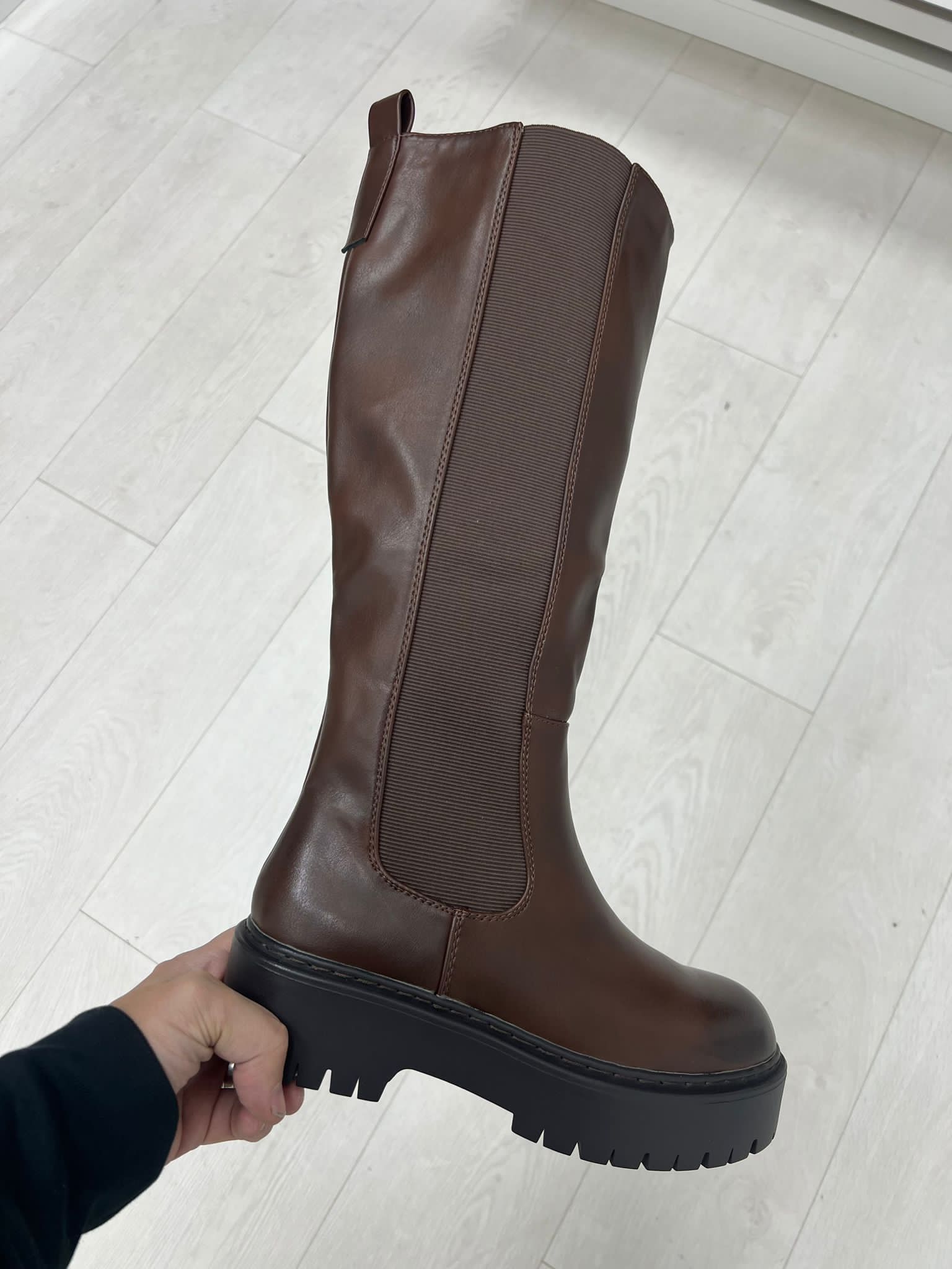 Regina Chocolate Knee High Boots