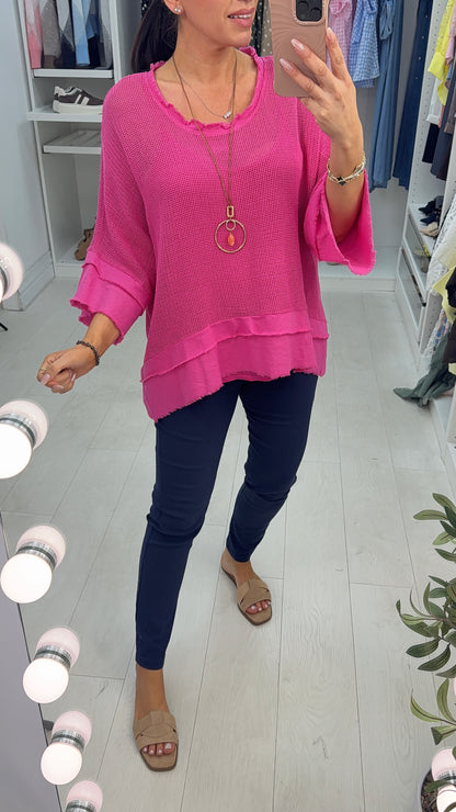 Fiorinda Crochet 2 Piece Necklace Oversized Top