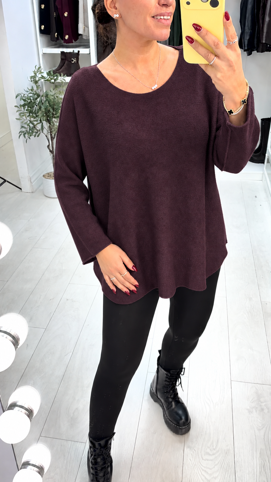 Adela Plain Loose Fit Jumper