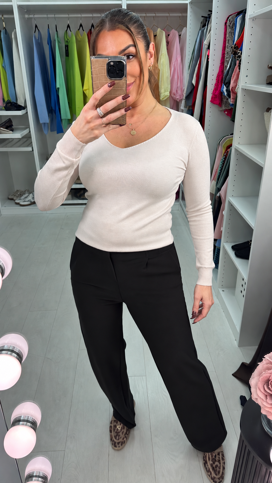 Hilary Plain Super Soft Straight Leg Trousers
